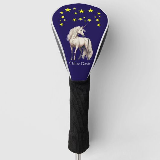 魔法のブルーユニコーン ゴルフヘッドカバー (正面)