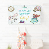 魔法のプリンセスおとぎ話パーティーバナー 横断幕 (インサイチュ)