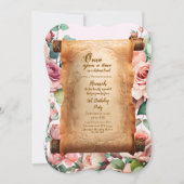 魔法のプリンセスのおとぎ話３歳 招待状 (正面)