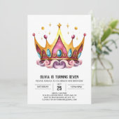 魔法のプリンセスのクラウンバースデー 招待状 (スタンド正面)