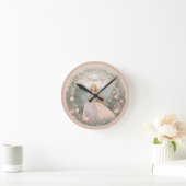 魔法のプリンセスの保育園アート ラウンド壁時計 (ホーム)