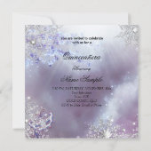 魔法のプリンセスキンセアニェラ仮装パープル 招待状 (裏面)