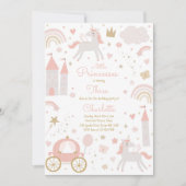 魔法のプリンセスドレスアップフェアユタリーバースデーパーティー 招待状 (正面)