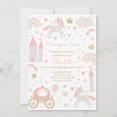 魔法のプリンセスドレスアップフェアユタリーバースデーパーティー 招待状 (正面)