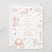 魔法のプリンセスドレスアップフェアユタリーバースデーパーティー 招待状 (正面)