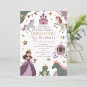 魔法のプリンセスユニコーン城の誕生日 招待状 (スタンド正面)