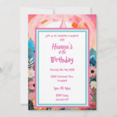 魔法のプリンセス城の折り紙 招待状 (正面)