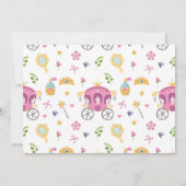 魔法のプリンセス城の誕生日パーティーの写真 招待状 (裏面)