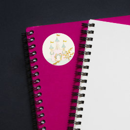 魔法のプリンセス城シール ラウンドシール