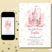 魔法のプリンセス誕生日パーティー招待状、プリンセス1歳 招待状