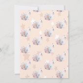 魔法のベビースワン、星の誕生日 招待状 (裏面)