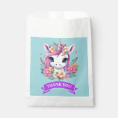 魔法のベビーユニコーンと花 フェイバーバッグ (正面)