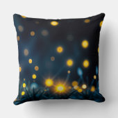 魔法のベビーライオンの歩くのファンタジー夜 クッション (裏面)