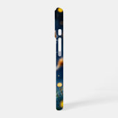 魔法のベビーライオンの歩くのファンタジー夜 iPhone 16ケース (左側面)