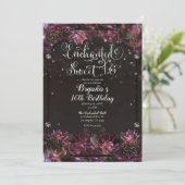 魔法のベリー薔薇ダークフラワースイート16パーティー 招待状 (スタンド正面)