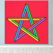 魔法のペンタクル ストレッチ キャンバス プリント (インサイチュ (ウッドフロア))