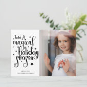 魔法のホリデーシーズン写真クリスマスカード シーズンカード (スタンド正面)