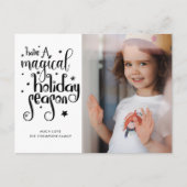 魔法のホリデーシーズン写真クリスマス ポストカード (正面)