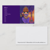 魔法のボトルを持つ紫色のベリーダンサーの魔神の女の子 名刺 (正面/裏面)