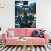 魔法のボトルウォールアートで出荷 キャンバスプリント (インサイチュ (リビング))