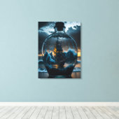 魔法のボトルウォールアートで出荷 キャンバスプリント (インサイチュ (ウッドフロア))