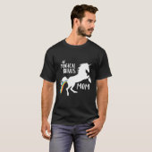 魔法のボーナスマムユニコーン義母最高の継母母 Tシャツ (正面フル)