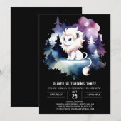 魔法のボーホライオン誕生日 招待状 (正面/裏面)