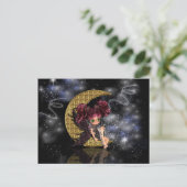 魔法のポストカードかわいい小さな月の妖精 ポストカード (スタンド正面)