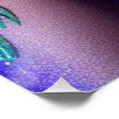 魔法のポニーで紫とティール（緑がかった色）と名前をカスタムする ポスター (コーナー)