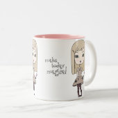 魔法のマグを今日作って下さい ツートーンマグカップ (正面右)