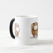 魔法のマグ。 木の小さいヒツジ モーフィングマグカップ (正面左)