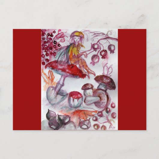 魔法のマッシュルームの葉状体 ポストカード (正面)