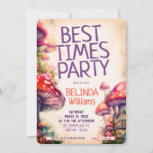 魔法のマッシュルーム最高の・タイムズ・パーティー・フライヤー 招待状 (正面)