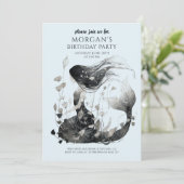 魔法のマーメイドウォーターカラーガールズ誕生日 招待状 (スタンド正面)