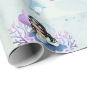 魔法のマーメイドウォーターカラーバースデーパーティー ラッピングペーパー (ロールコーナー)