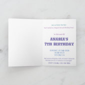 魔法のマーメイドウォーターカラーバースデーパーティー 招待状 (内部)