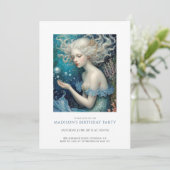 魔法のマーメイドエンチャント少女の誕生日 招待状 (スタンド正面)