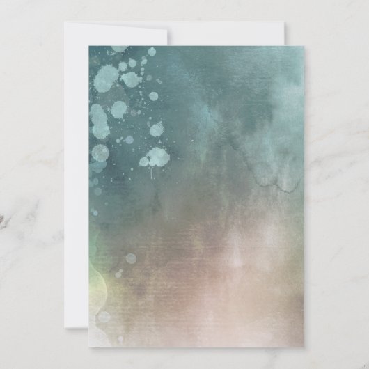 魔法のマーメイドエンチャント少女の誕生日 招待状 (裏面)