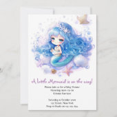 魔法のマーメイドシープリンセスベビーシャワー 招待状 (正面)