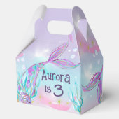 魔法のマーメイドテールをテーマにしたパーティーボックス フェイバーボックス (正面)