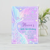 魔法のマーメイドテール誕生日パーティーの招待 招待状 (スタンド正面)