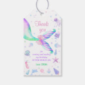 魔法のマーメイドピンクパープル誕生日 ギフトタグ (正面)