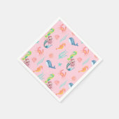 魔法のマーメイドレインボー誕生日ガールパーティー スタンダードカクテルナプキン (角)