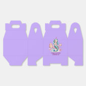 魔法のマーメイドレインボー誕生日ガールパーティー フェイバーボックス (見開き)