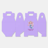 魔法のマーメイドレインボー誕生日ガールパーティー フェイバーボックス (見開き)