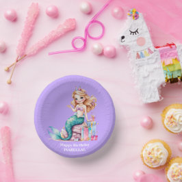 魔法のマーメイドレインボー誕生日ガールパーティー ペーパーボウル