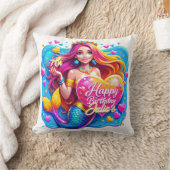 魔法のマーメイド誕生日ディライト、誕生日ギフト クッション (ブランケット)