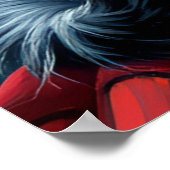 魔法のミッドナイトの猫ポスター – ふわふわの猫アート ポスター (角)