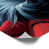 魔法のミッドナイトの猫ポスター – ふわふわの猫アート ポスター (角)