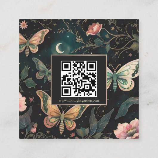 魔法のミッドナイトガーデンありがとう割引カード スクエア名刺 (裏面)